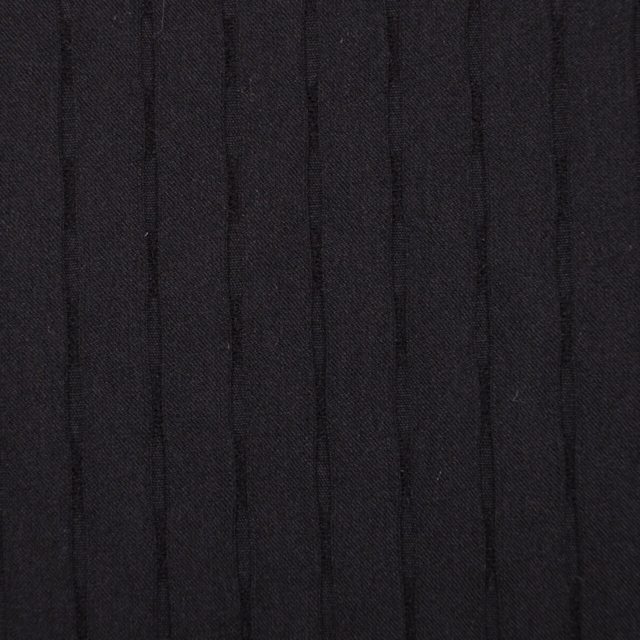 1 Yard Italian Black Stretch Wool Rayon Suiting Fabric with Stripes 59 inch Width